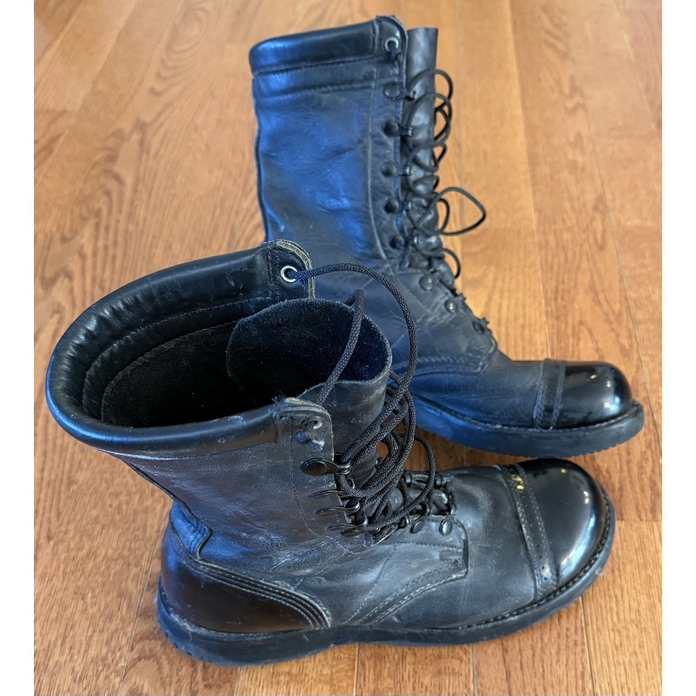 Vintage Corcoran Leather Paratrooper 10" Jump Boots Size 10D Mens Vibram Soles